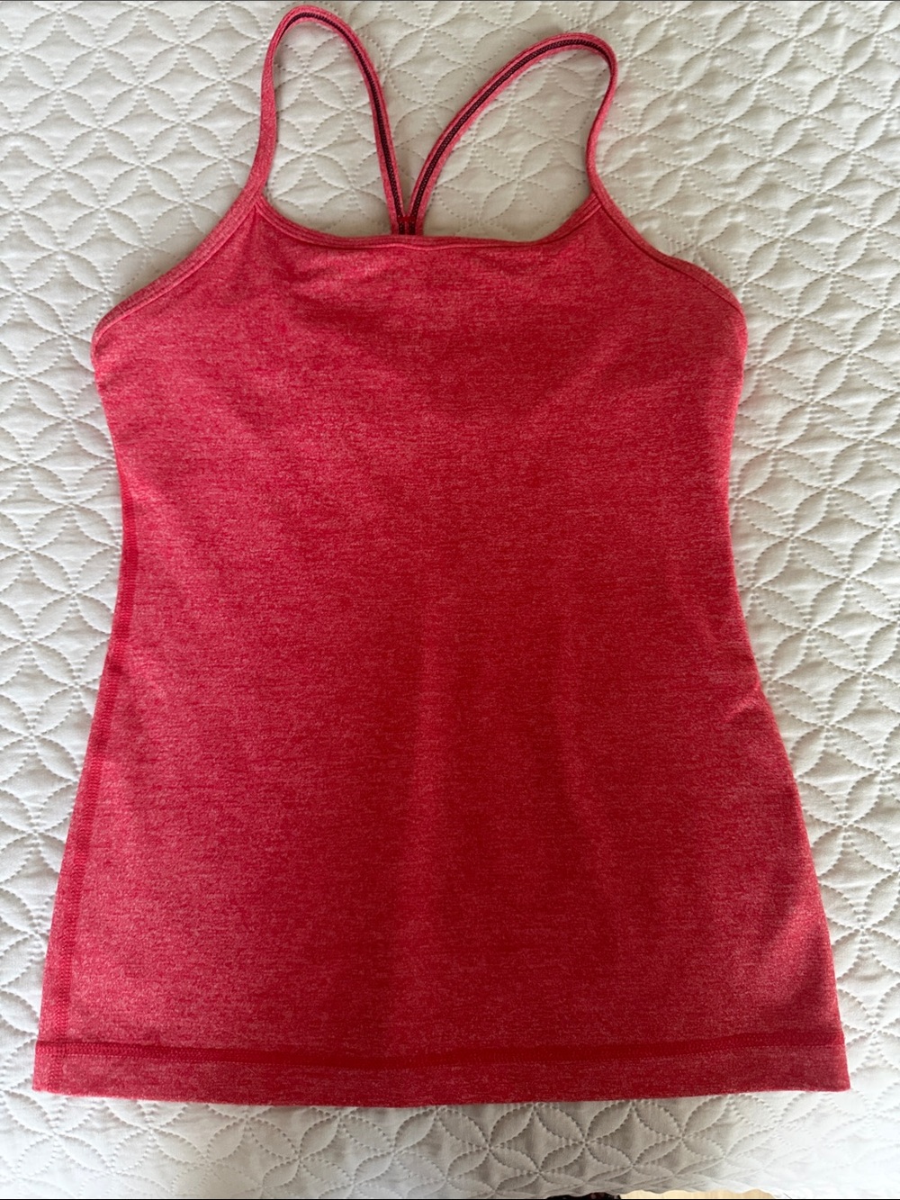 Lululemon Athletica Heathered Red Racerback Tank